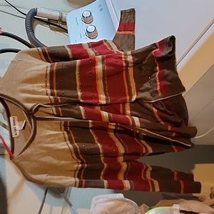 Brown multiple color sweater